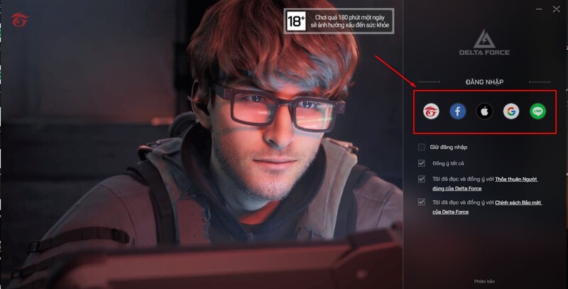 Đăng nhập bằng tài khoản Garena vừa tạo