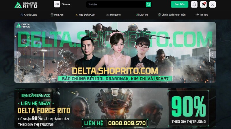Delta Force Rito, điểm đến an toàn khi mua acc Delta Force 